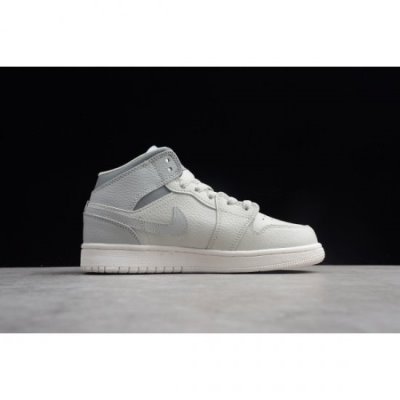 Nike Bayan Air Jordan 1 Mid Gs Açık Gri Basketbol Ayakkabısı Türkiye - B83QV2Y4